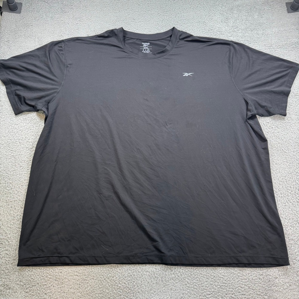 Reebok Mens 6XL Black Speedwick Performance Short Sleeve T-Shirt Big and Tall
